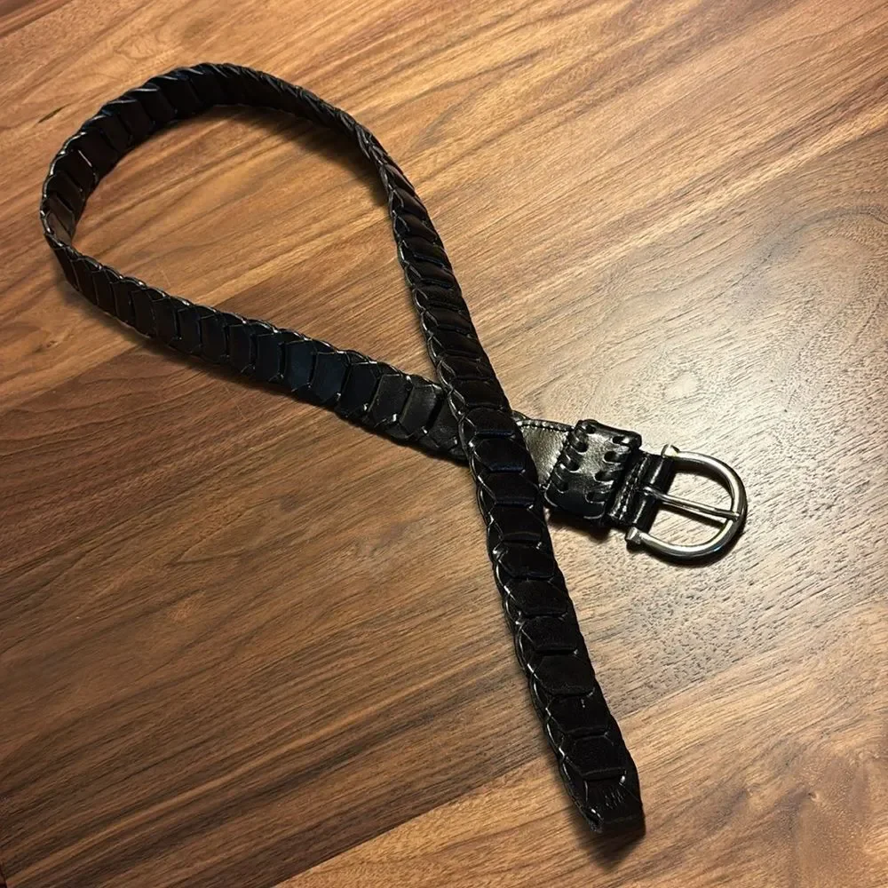 Vintage Capezio Black Braided Women's Belt